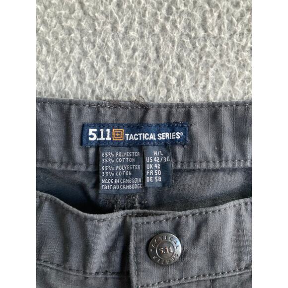 5.11 Tactical Pants 42 x 30 Straight Leg Ripstop Hiking Military Gorp Gray - Picture 6 of 11